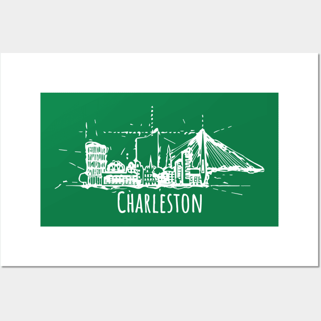 Charleston Sketch City Wall Art by DimDom